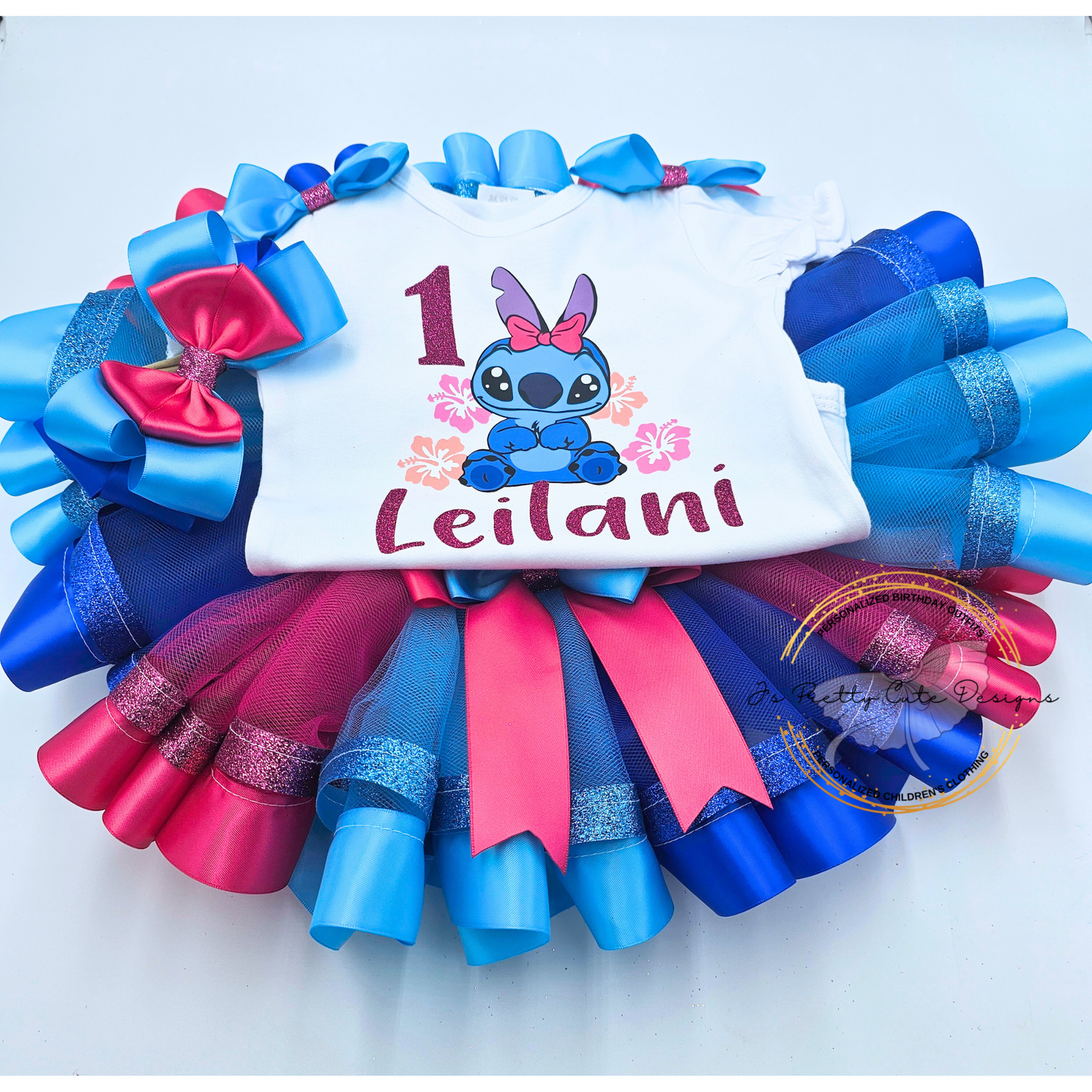 Personalized Stitch Birthday Outfit for Girls | Tutu Birthday Set
