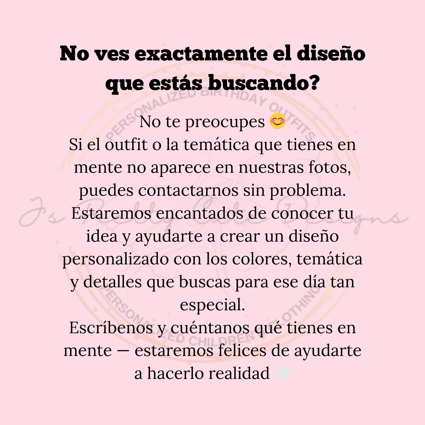 Custom Order | Pedido Personalizado