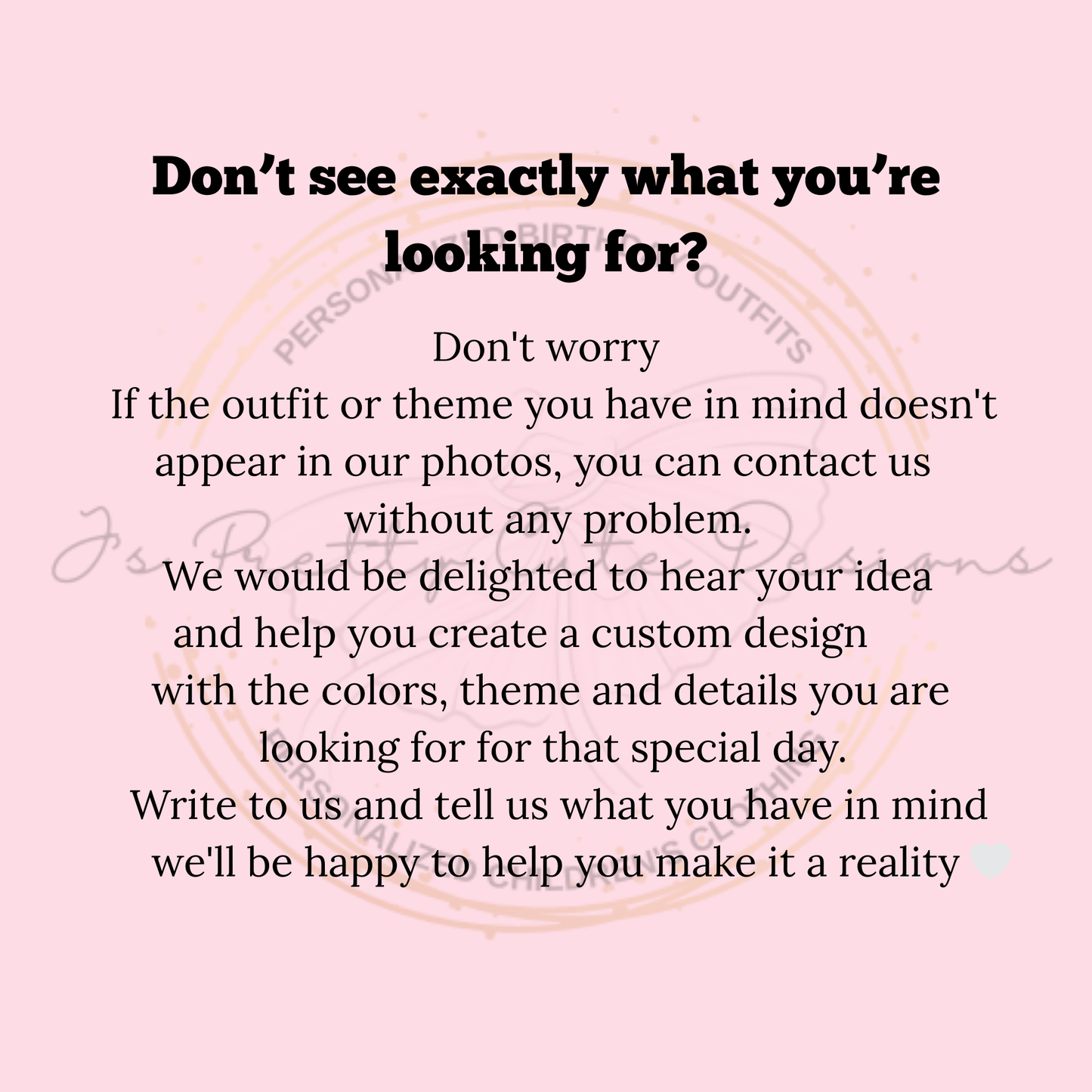 Custom Order | Pedido Personalizado